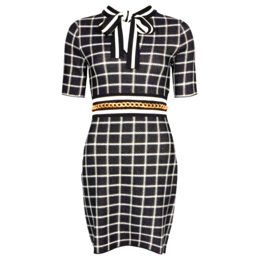 Karen Millen Pussybow Chain Dress